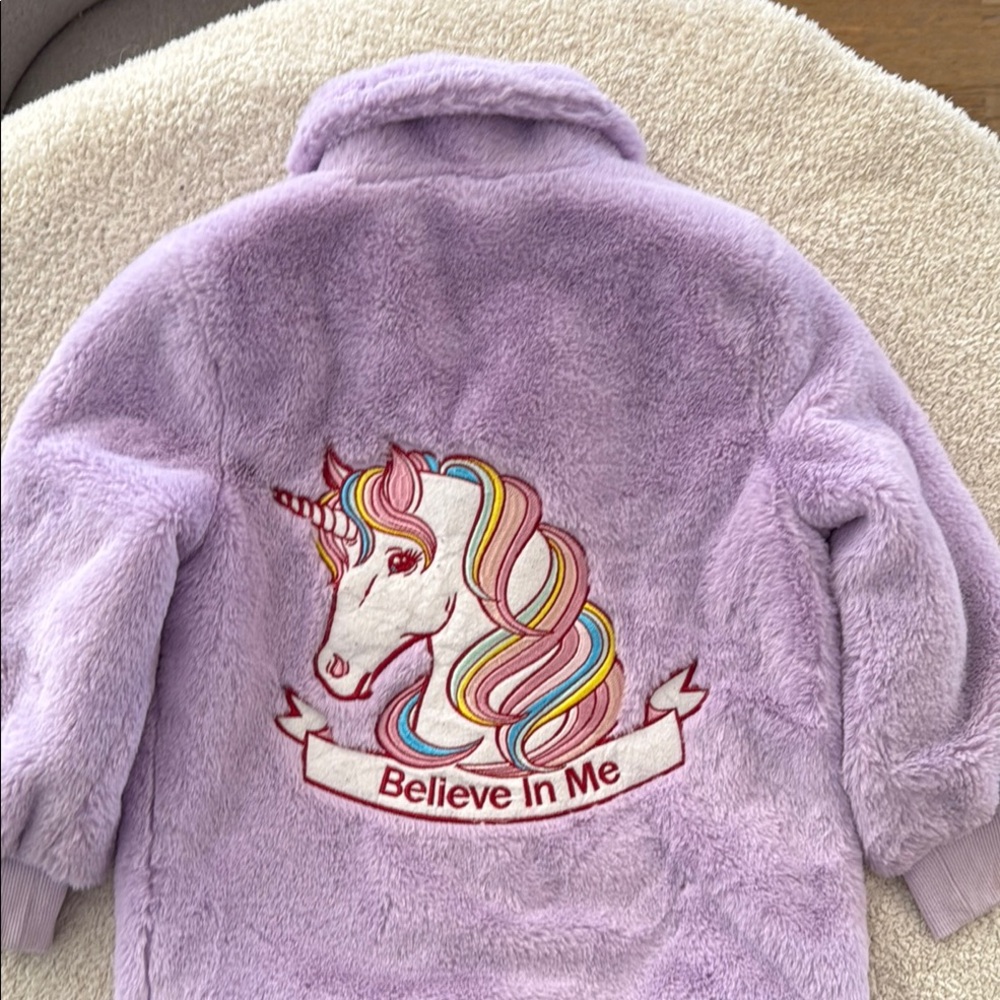 Rock your baby Purple Unicorn Embroidered Jacket